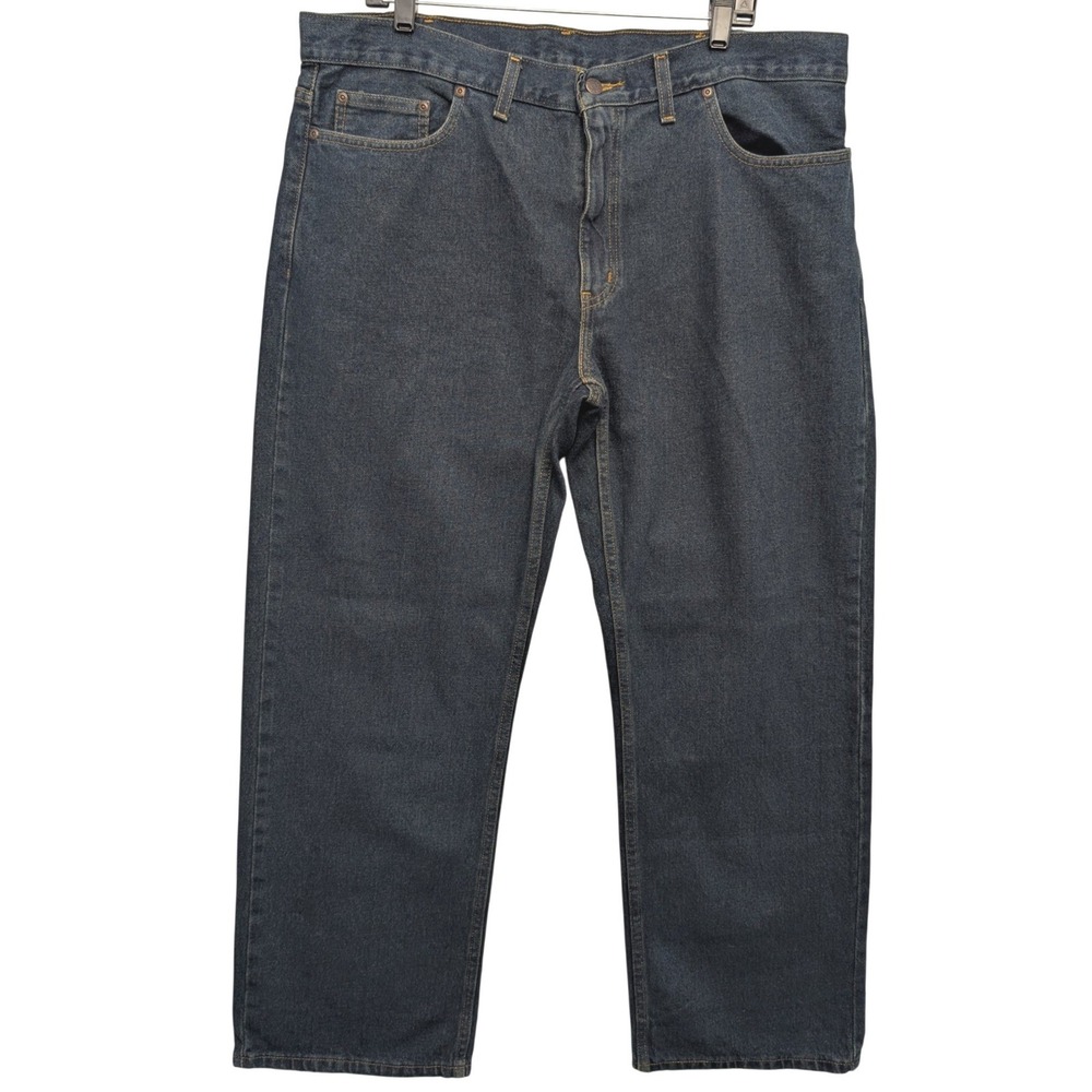 Faded Glory Relaxed Fit Jeans Men 38x30 Blue Dark Wash Denim 117371